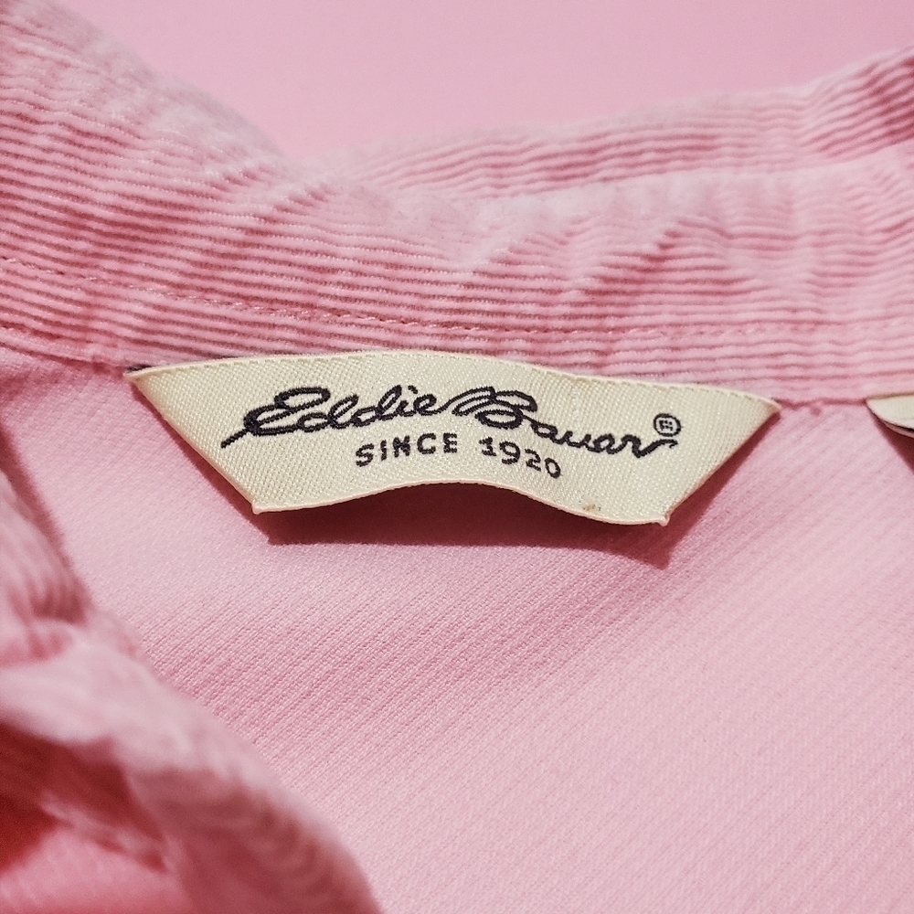 Eddie Bauer Light Pasetel Spring Long Sleeve Corduroy Button Up Top - Picture 2 of 6